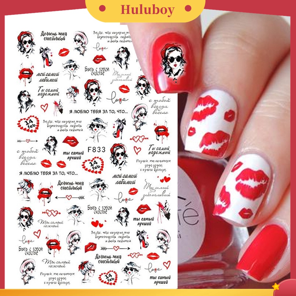 Huluboy Huluboy♡ Stiker Kuku 3D Motif Hewan Harimau Untuk Manicure