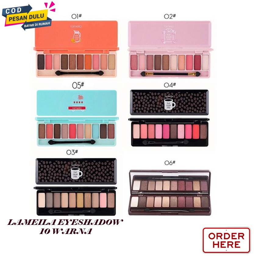 SHINE STAR - ((PROMO MURAH)) LAMEILA EYESHADOW PLAY COLOR EYES 10 COLOR / PERONA MATA / LAMEILA EYES / BISA COD