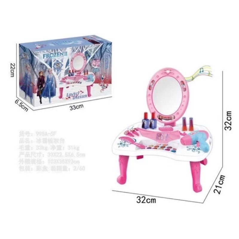 Mainan Meja Rias Anak Frozen Hairdresser Play Set