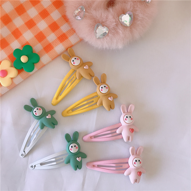 Magic789 Jepit Rambut Bobby Pin Model Kartun Kelinci Untuk Anak Perempuan