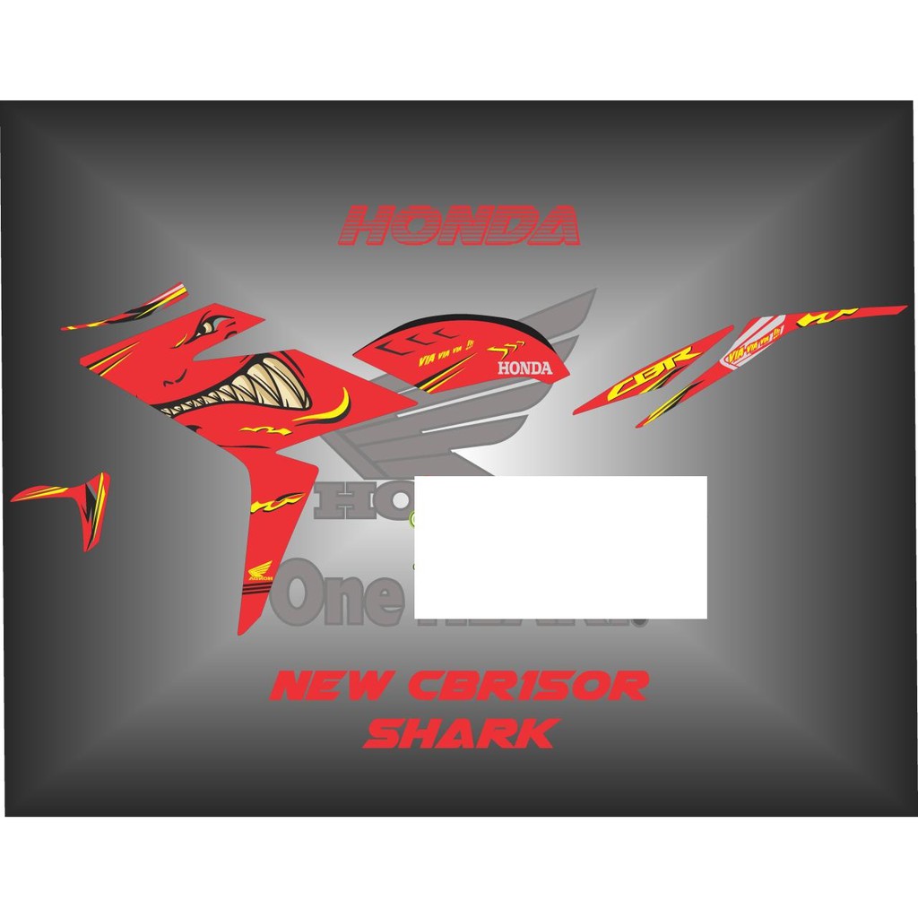 Stiker motor new cbr150r shark