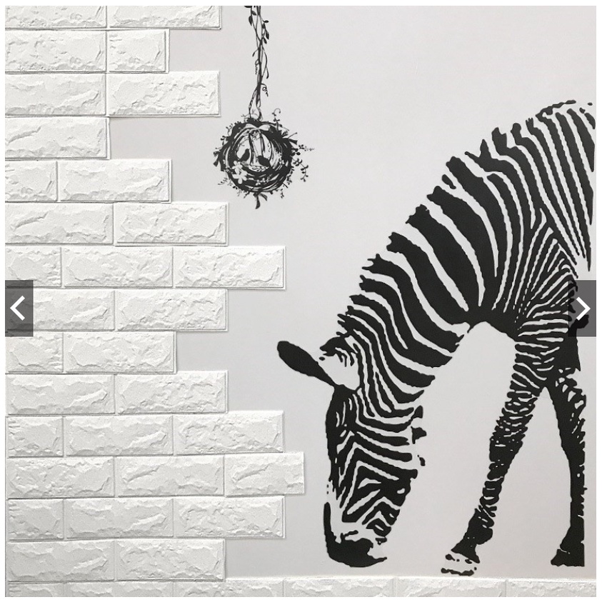 Wallpaper Dinding Foam 3D Motif Batu Bata / Wallpaper Dinding Kamar Tidur batu bata High Quality-3