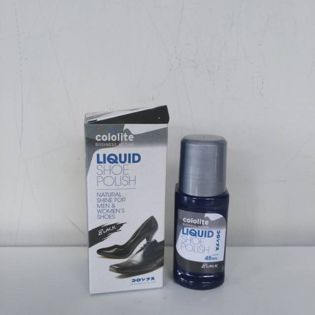 Cololite Liquid Shoe Polish / Semir Sepatu Cair Black 45ml