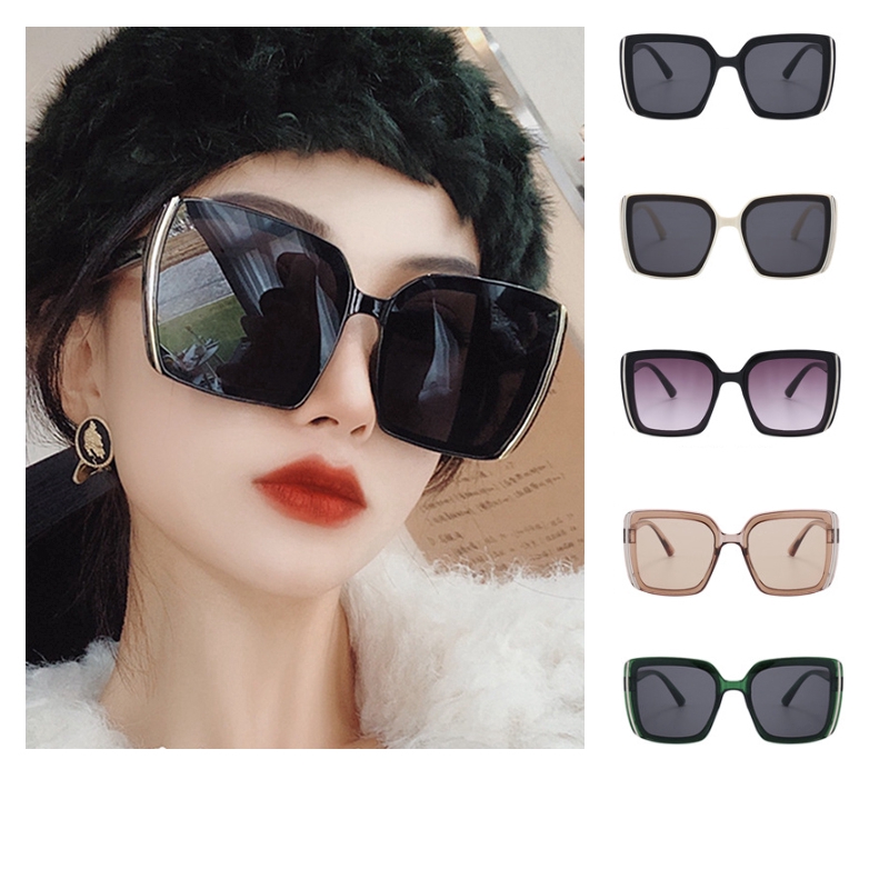 (YUZHU) Ready Stock Kacamata Sunglasses Wanita Klasik Anti UV Square Kacamata Hitam