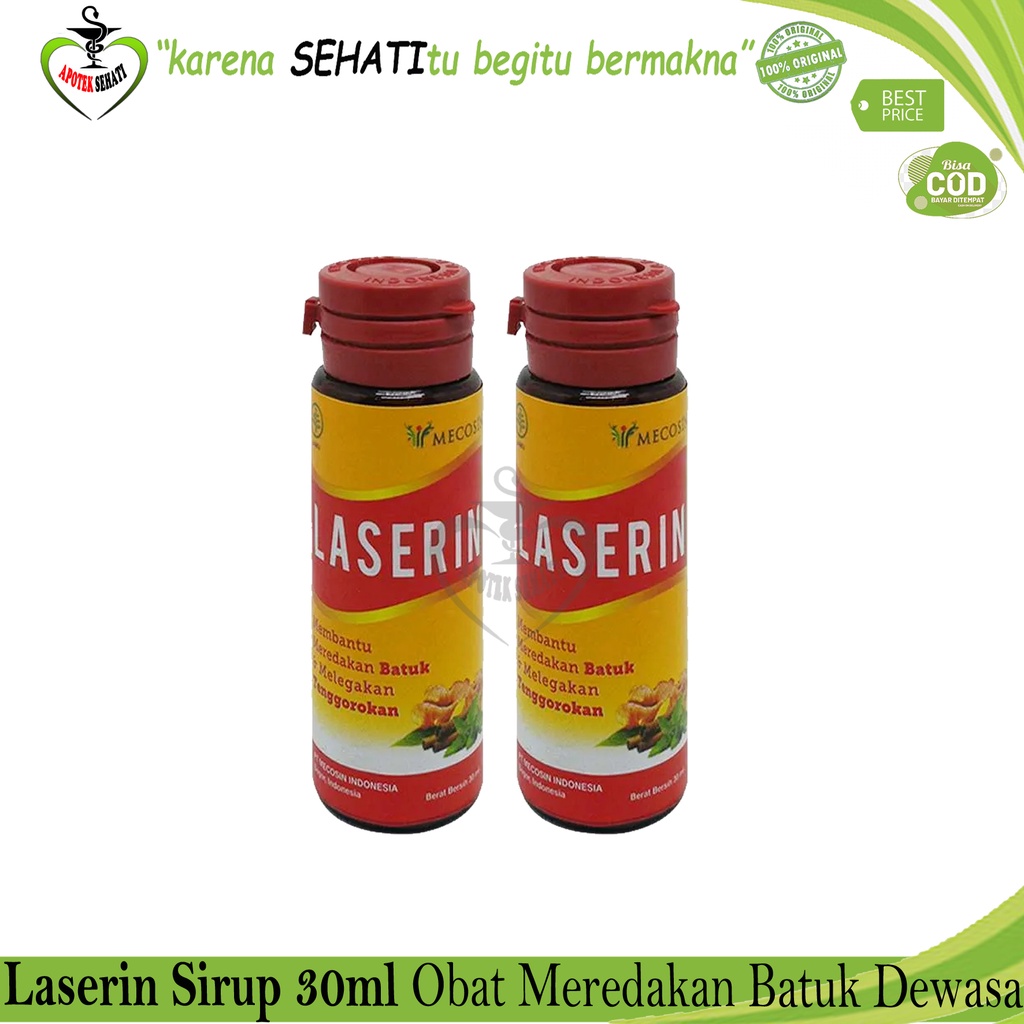 LASERIN 30 ML OBAT BATUK BERDAHAK DEWASA SIRUP SAKIT TENGGOROKKAN