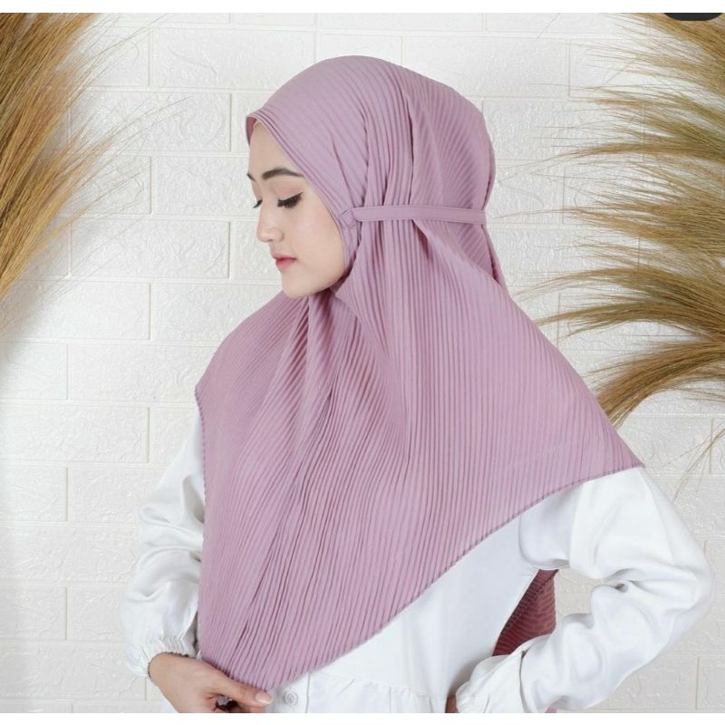 Bergo Maryam Full Plisket Lidi Bahan Hyget Premium-2