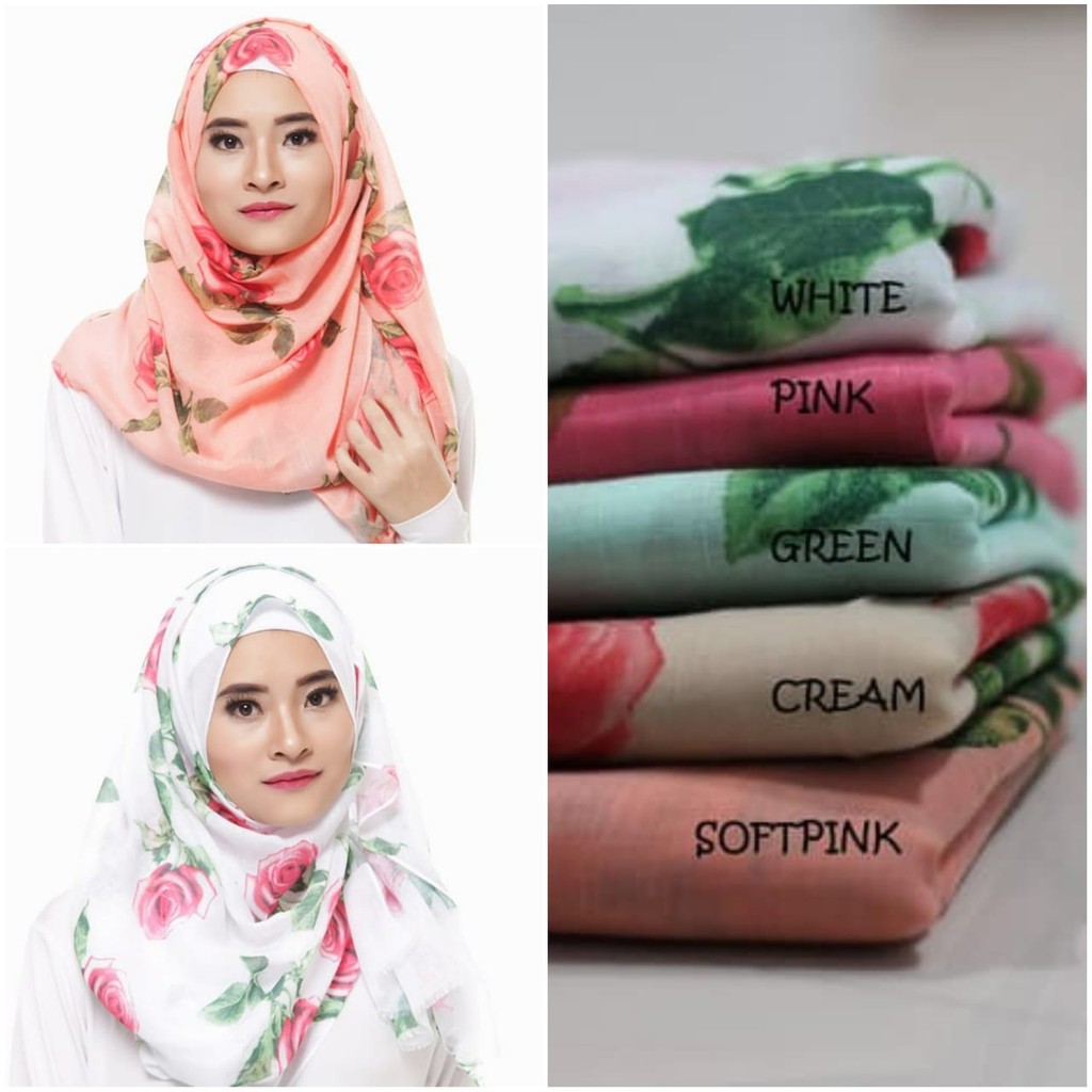 Jilbab Pashmina TERMURAH Pashmina Motif &amp; Polos Grosir Hijab