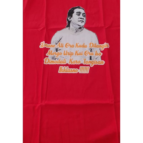 MERCHANDISE DIDI KEMPOT kaos dewasa lengan pendek warna merah seri loro atii ojo ditangisi
