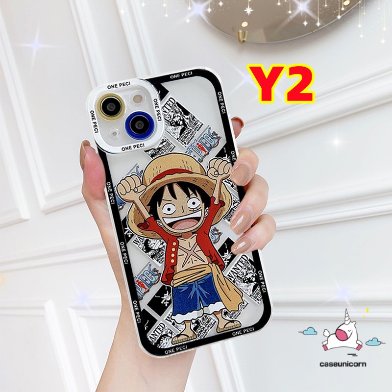 Kartun Luffy Casing Realme 10 6i 8i 8 5 9i 5s 5i 8pro 9 9pro Plus C55 C33 C21Y C25 C25s C12 C25Y C35 C11 C31 C3 C15 C20 C20A C21 Pelindung Lensa Trendy Anime One Piece Soft Case