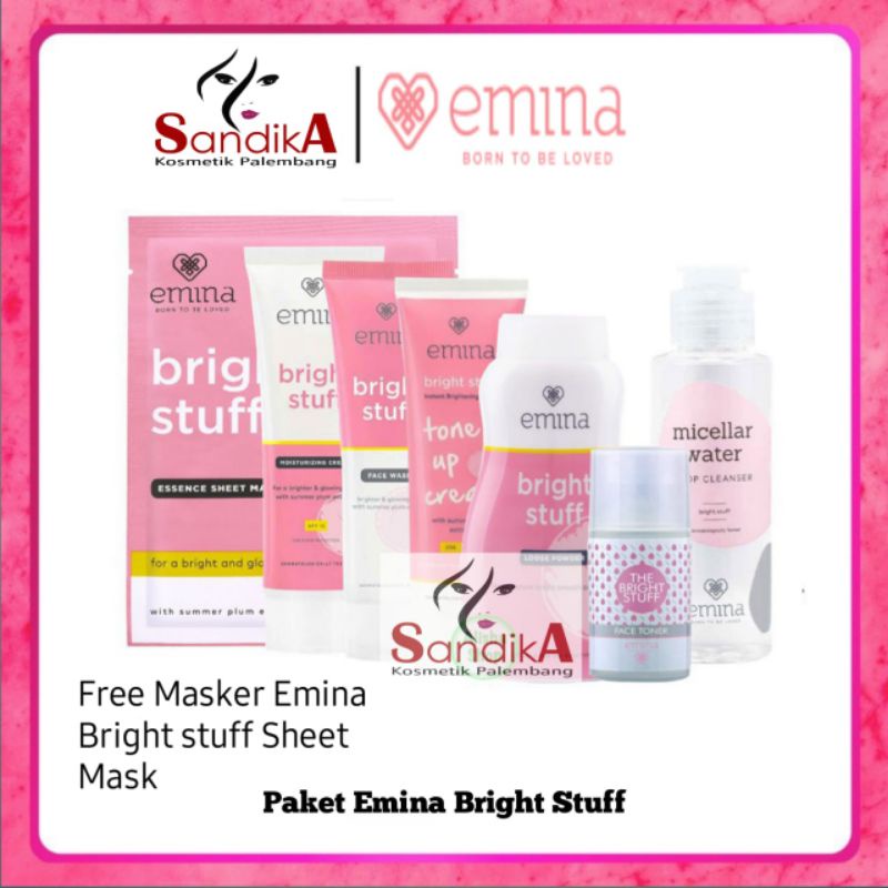 Emina Bright Stuff Series|Paket Emina|(FREE EMINA SHEET MASK)