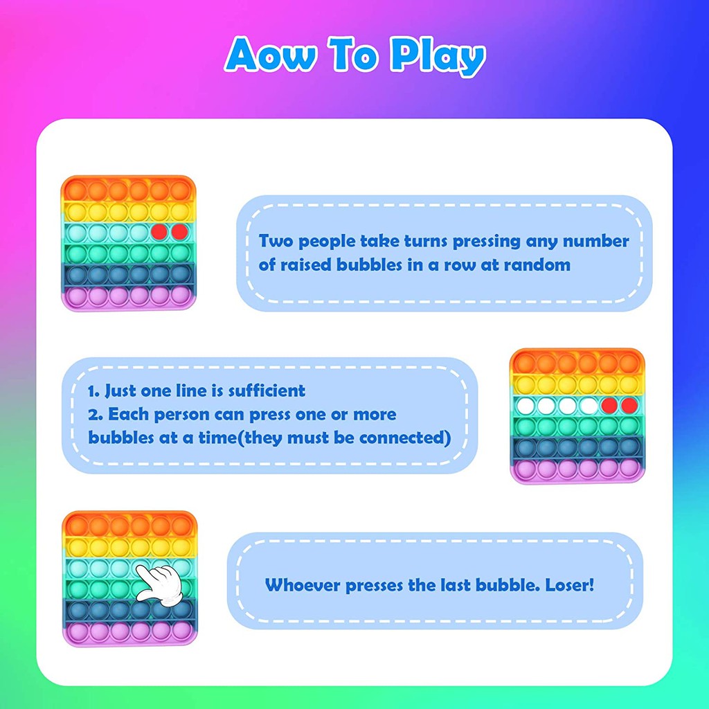 Mainan Fidget Tangan Pop It 10 CM - Fidget Push Pop Its Toy - Fidget Squeeze Game Pop It-7