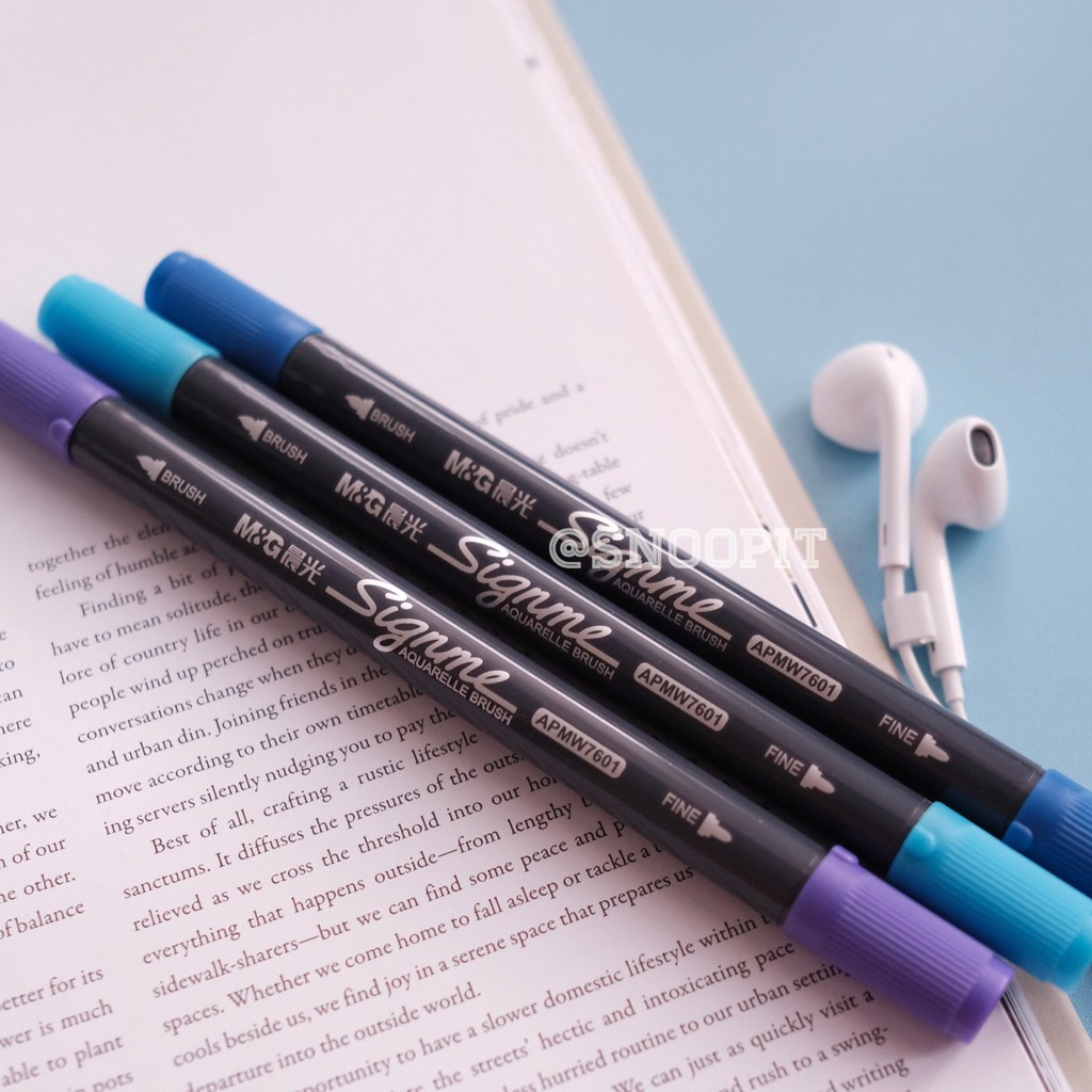 

M&G dual tip brush marker art watercolor fineliners color sketch marker bukan copic sketching