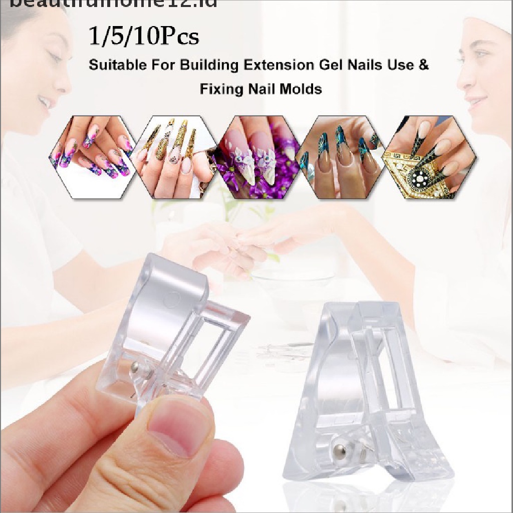 (Kesehatan &amp; Beauty Tool) Klip Penjepit Kuku Transparan Untuk Nail Art