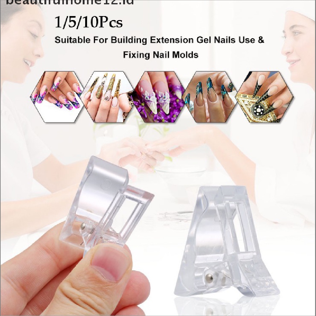 (Kesehatan &amp; Beauty Tool) Klip Penjepit Kuku Transparan Untuk Nail Art