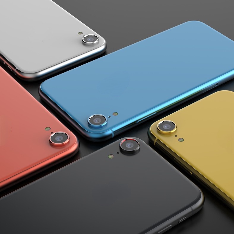 2 In 1 iPhone XR Back Rear Camera Lens Case Ring Cover Protector