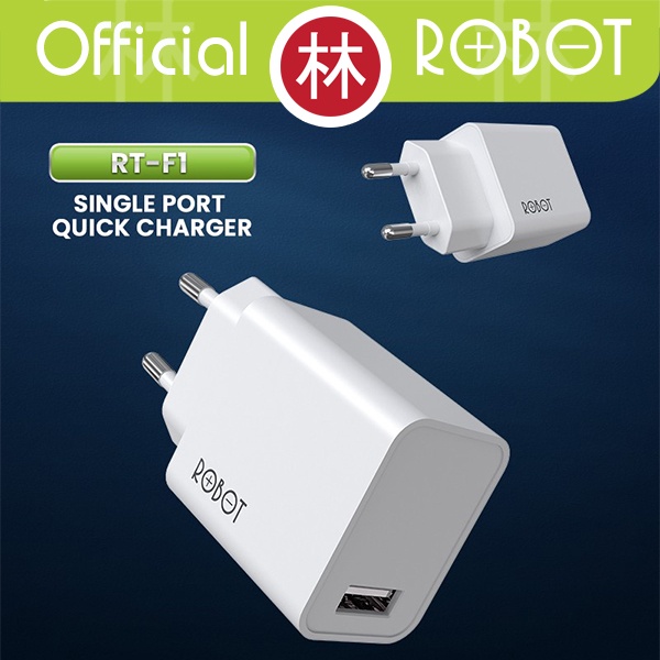 ROBOT RT-F1 Single Port Quick Charger 3A Fast Charging 18W