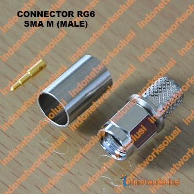 KONEKTOR CONNECTOR RG6 SMA M (MALE)