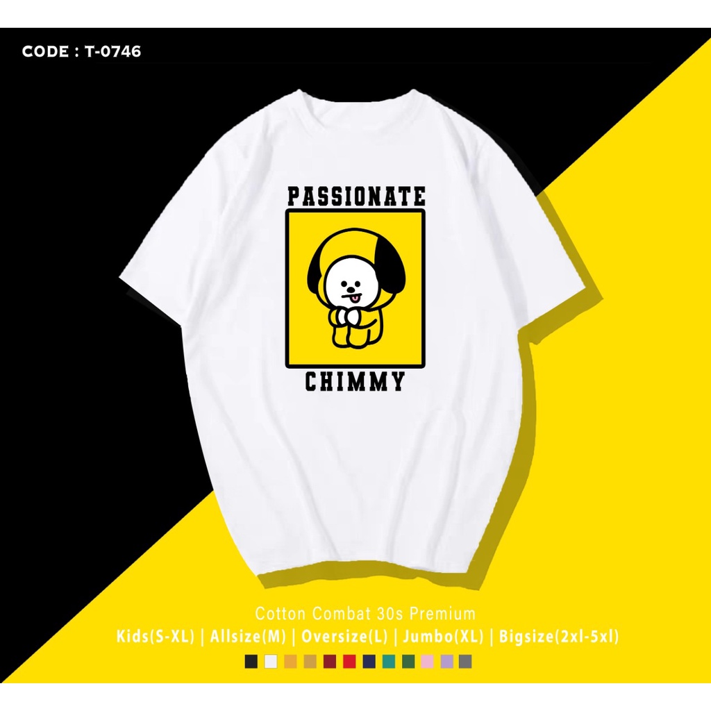 T-SHIRT / NAME BT21 PASSIONATE /  UNISEX BAHAN PREMIUM / CUSTOM KAOS / ARMY INDONESIA / REAL PICTURE