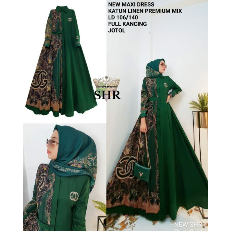 (COD) ORI SHR New Maxi Dress Batik