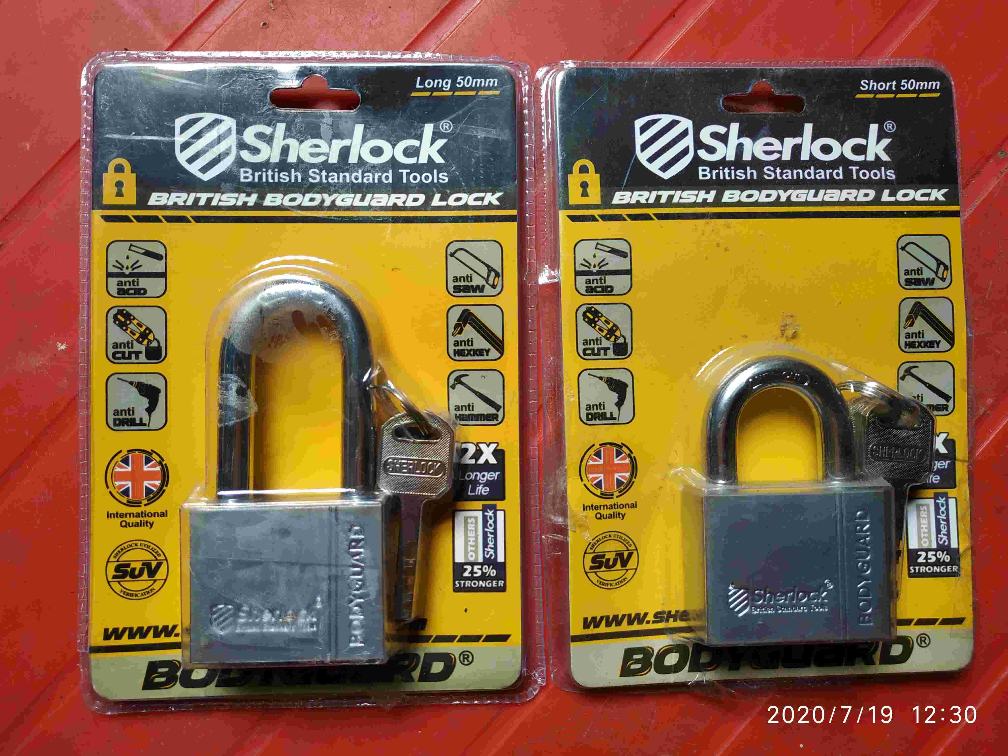 Gembok Sherlock Bodyguard 50mm Leher Pendek