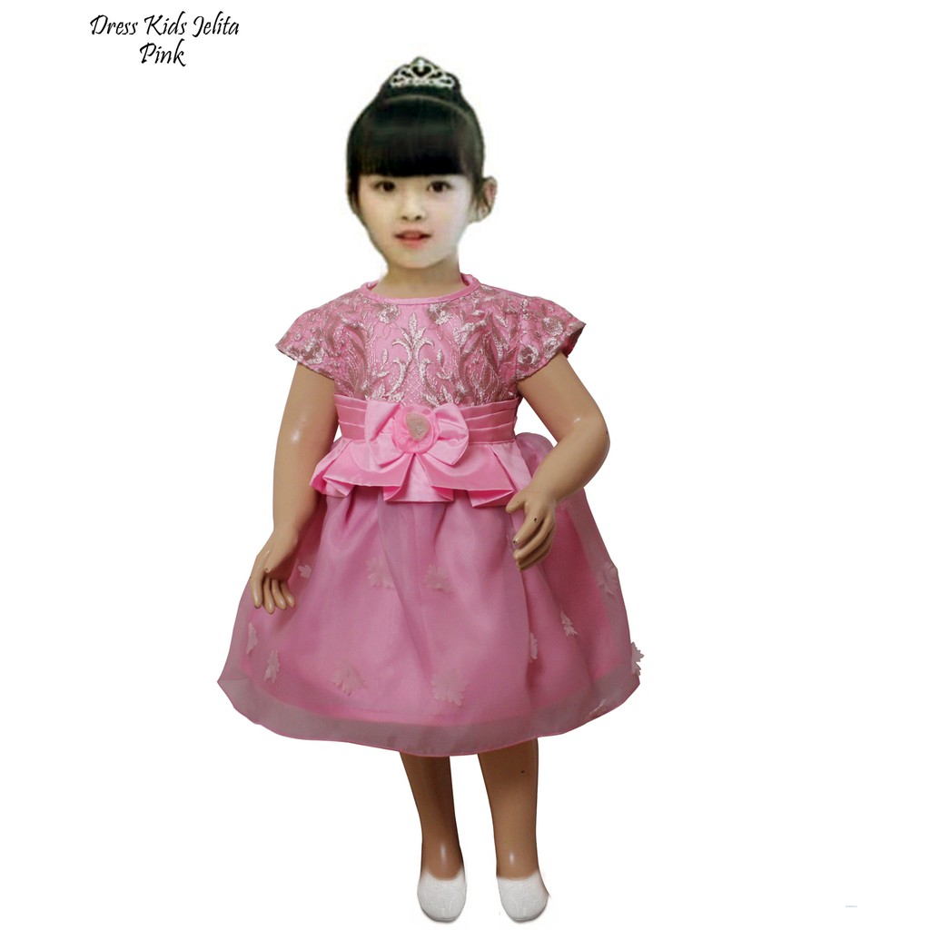 Dress Kids Jelita/Promo Dress Pesta Anak Murah/Gaun Happy Birthday/Baju Pesta Anak Korea