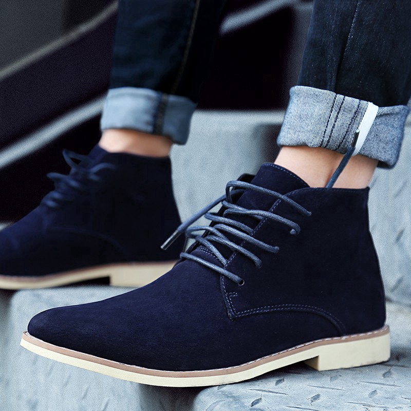 Suede Leather Male Boots Fashion Casual 