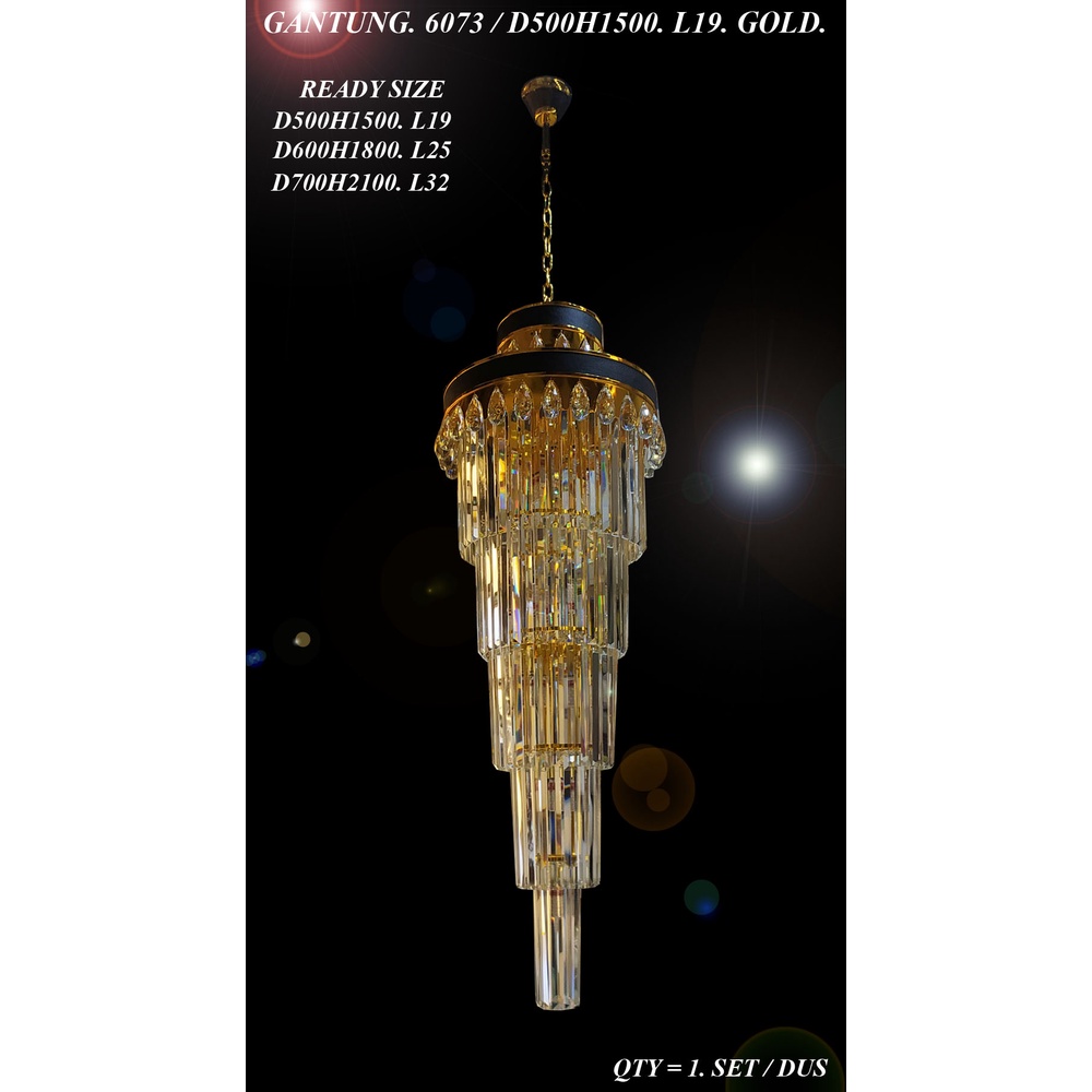 Lampu Gantung Kristal Void LED 6073