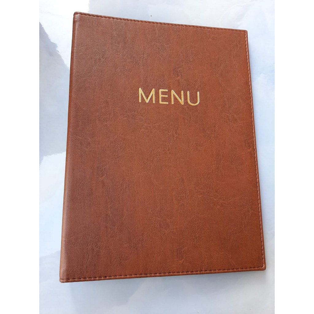 

PERCETAKAN BUKU MENU RESTORAN RESTO KULIT - READY STOCK