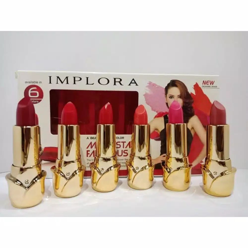 [LOCAL] - Implora Lipstick Diamond Fleur Rouge / Rose / Mawar Kode D09