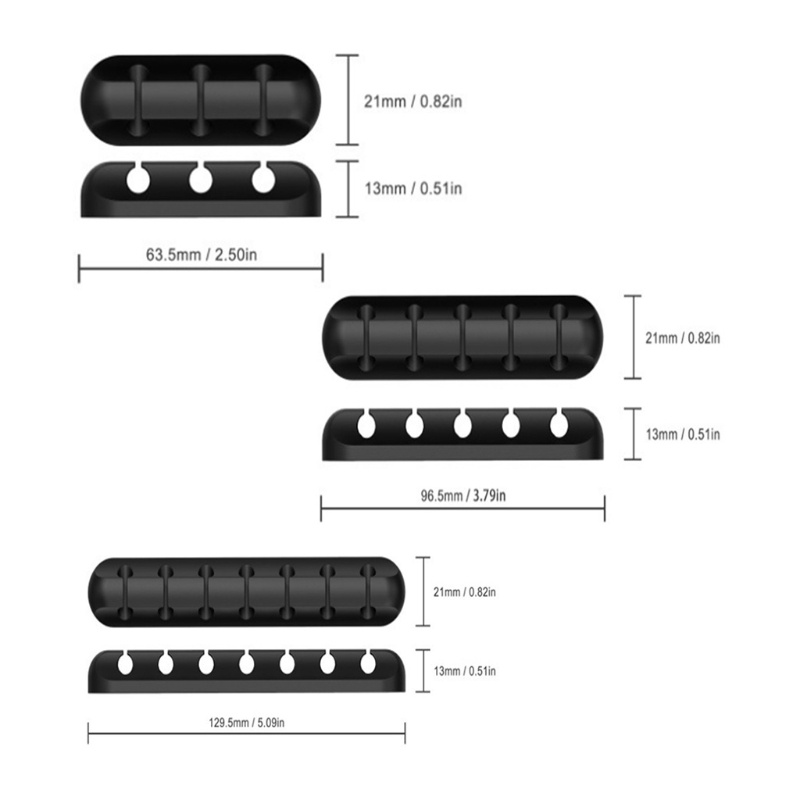 Btsg Cable Organizer 3/5pcs Dudukan Kabel Cas Keyboard Mouse Ponsel Desktop