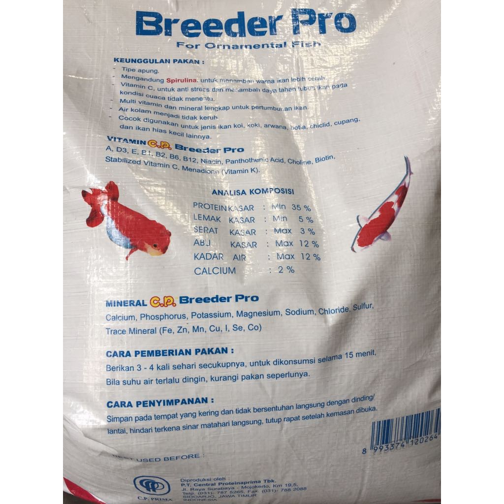 BREEDER PRO 10KG - Pakan Koi Murah Khusus Sameday Instant