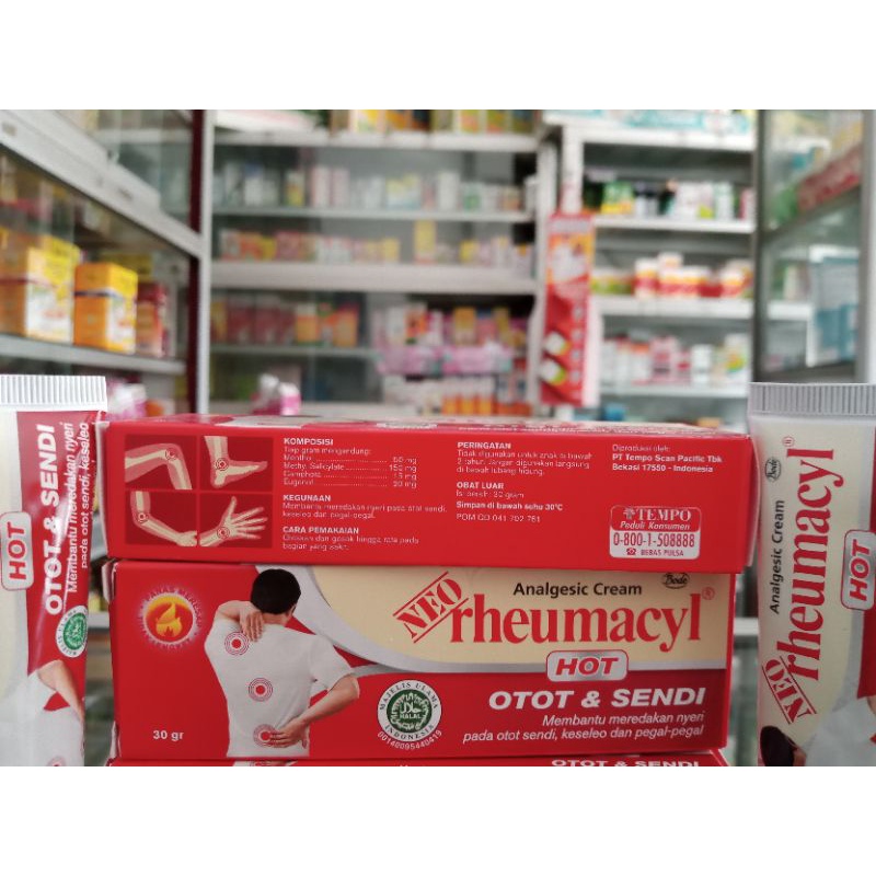 Neo Rheumacyl Extra Hot Cream 30 gram | Pereda Nyeri Otot &amp; Sendi - ED 12/2025