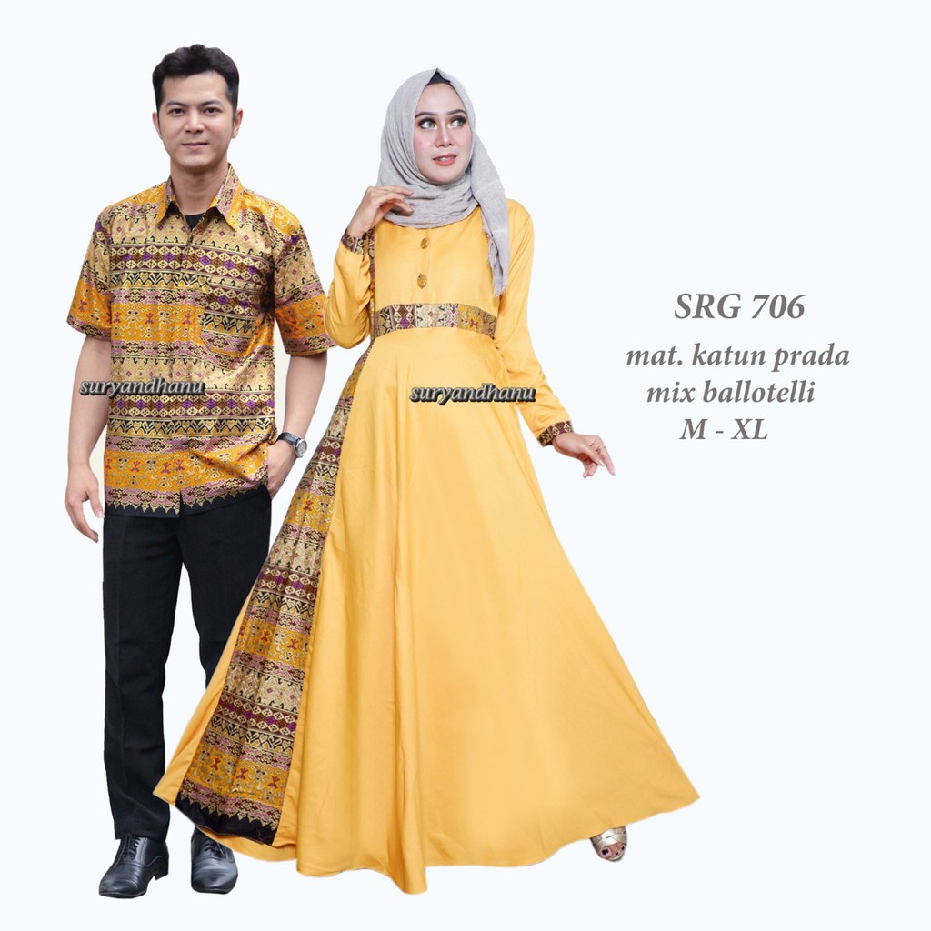 BAJU BATIK COUPLE MODEL GAMIS BALOTELLY CANTIK SRG 706