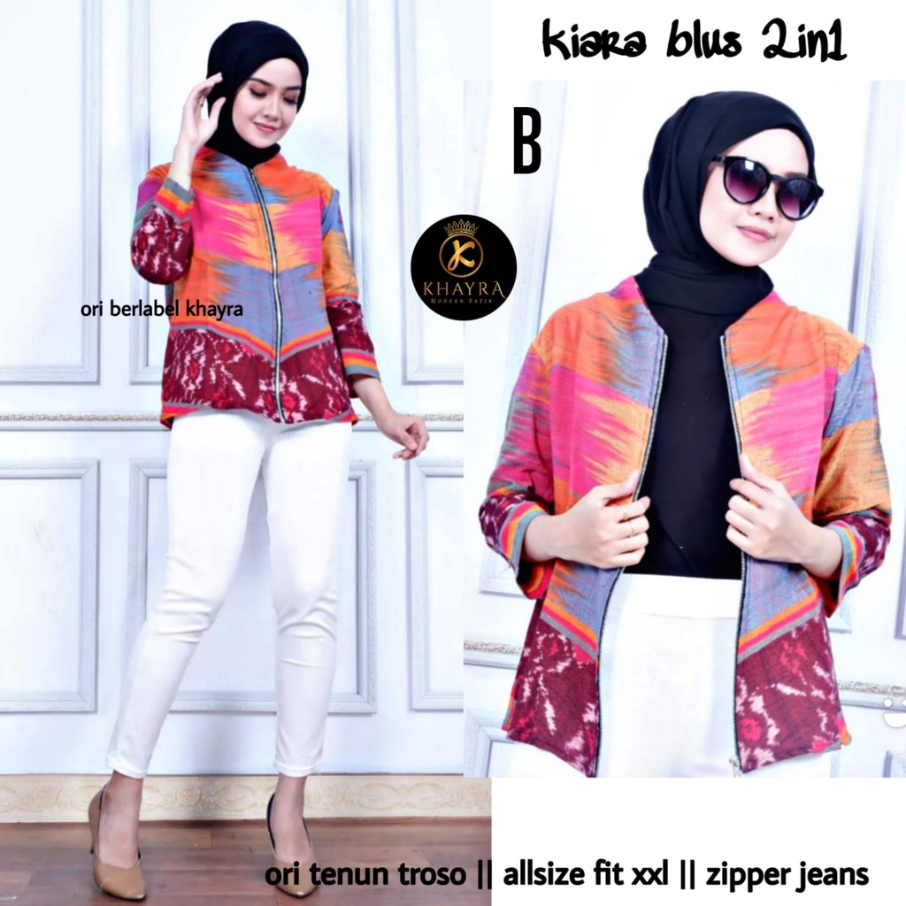 Kiara blus 2 in 1 ori tenun troso