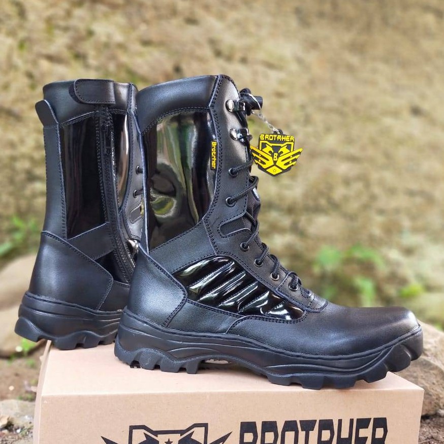 SEPATU PDL BROTRHER KULIT ASLI SEPATU PDL TNI POLRI SECURITY SATPAM SEPATU BOOTS PRIA WANITA