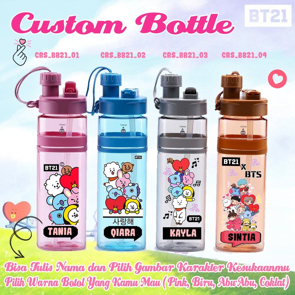 (BISA COD) CUCI GUDANG FLASH SALE BOTOL MINUM ANAK CUSTOM BTS OFFICIAL TEMPAT MINUM MURAH VIRAL TUMB