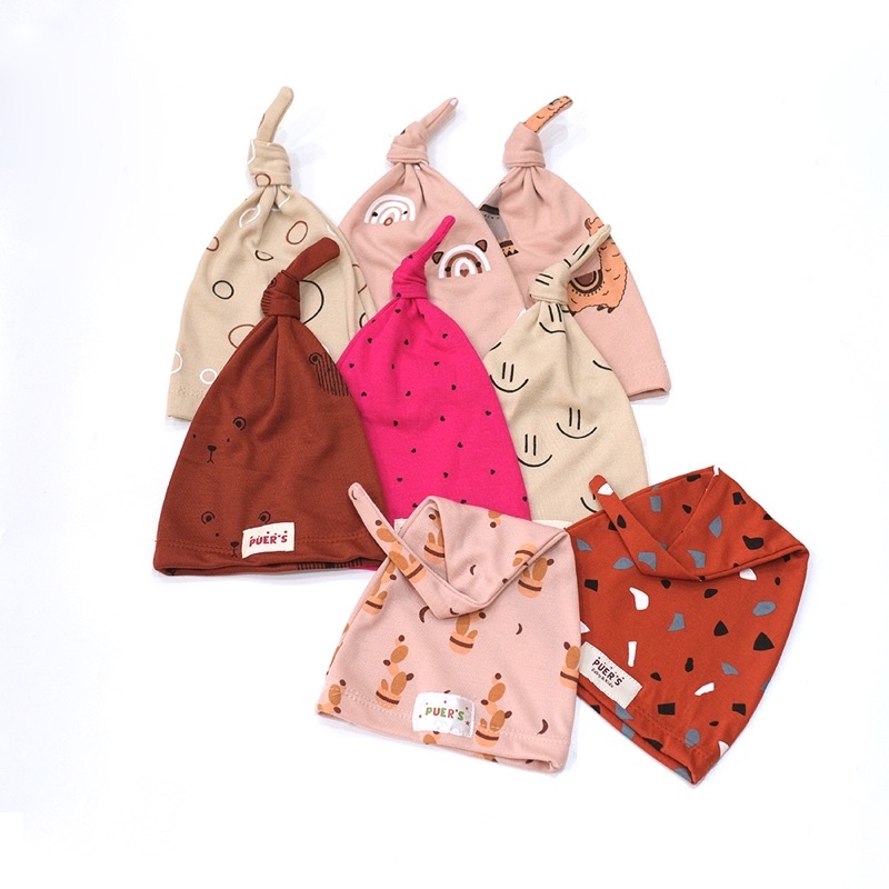 KNOT HAT NEWBORN (TOPI BAYI) PUER’S MOTIF