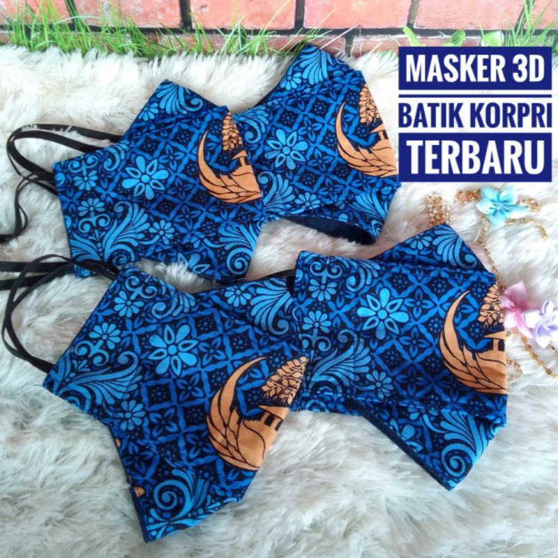 Masker batik korpri terbaru masker korpri termurah motif 2022