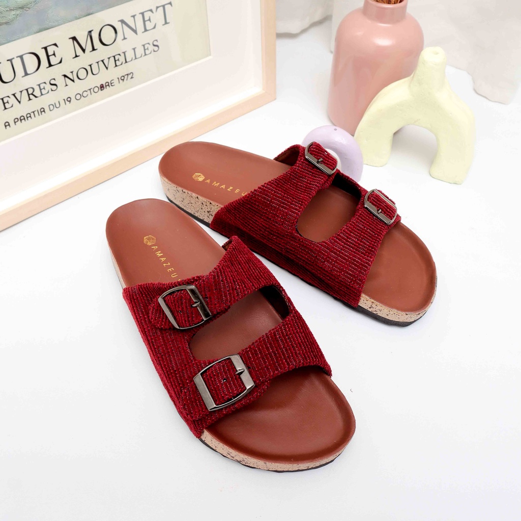 Amazeus CEECEE Sandal Tali Wanita Santai Birken Footbed-2