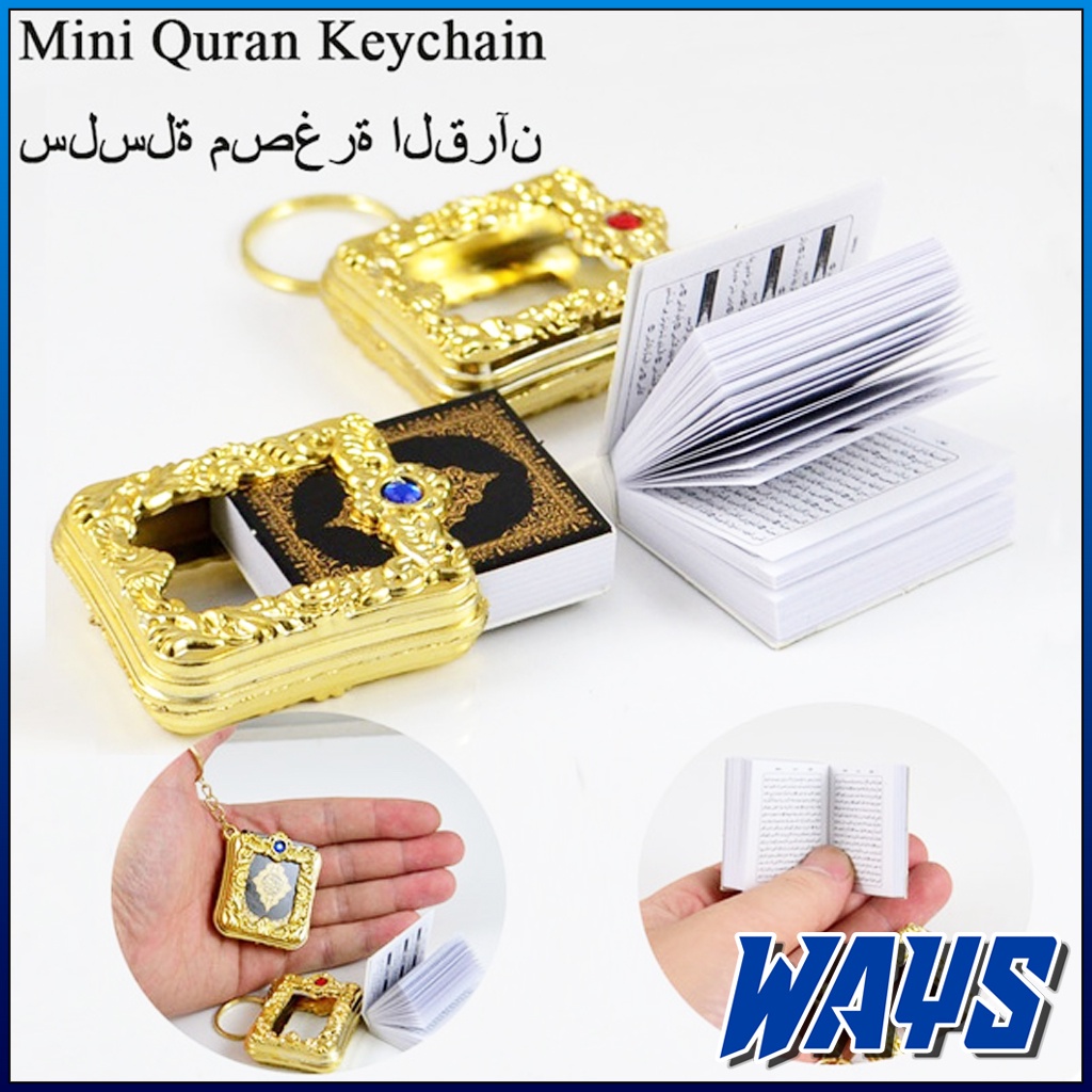 G015 | Gantungan Kunci Ganci 3D Bentuk Alquran / Mini Quran Keychain