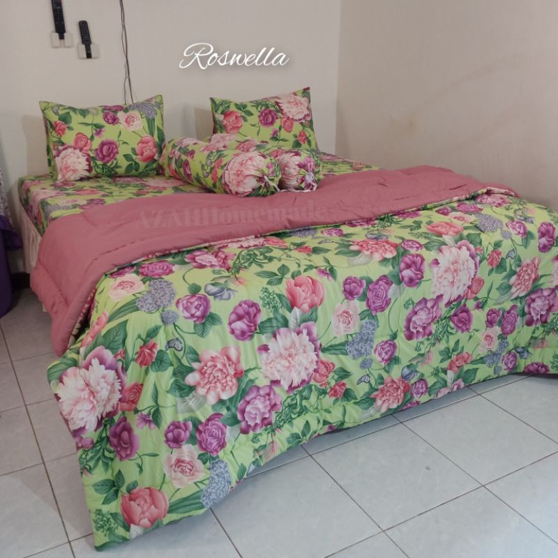 Sprei Dan Bedcover Katun Lokal Star Roswella Hijau