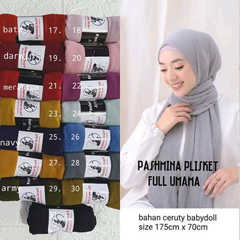 Pasmina Plisket Ceruty Full Umama