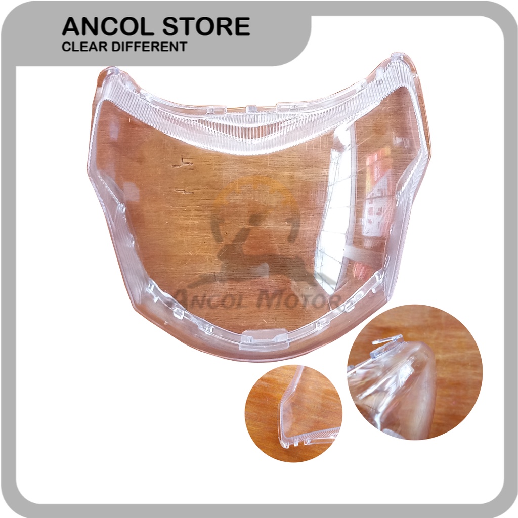 Kaca Depan Vega ZR Mika Lampu Utama Reflektor Headlamp Bohlam Motor Bebek Yamaha Lokal Bagus Kuat