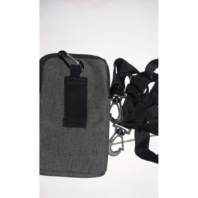 XUBE WAIST BAG TAS PINGGANG HP PRIA - TAS SELEMPANG KECIL DENIM COWOK - ABU-ABU E7Z6