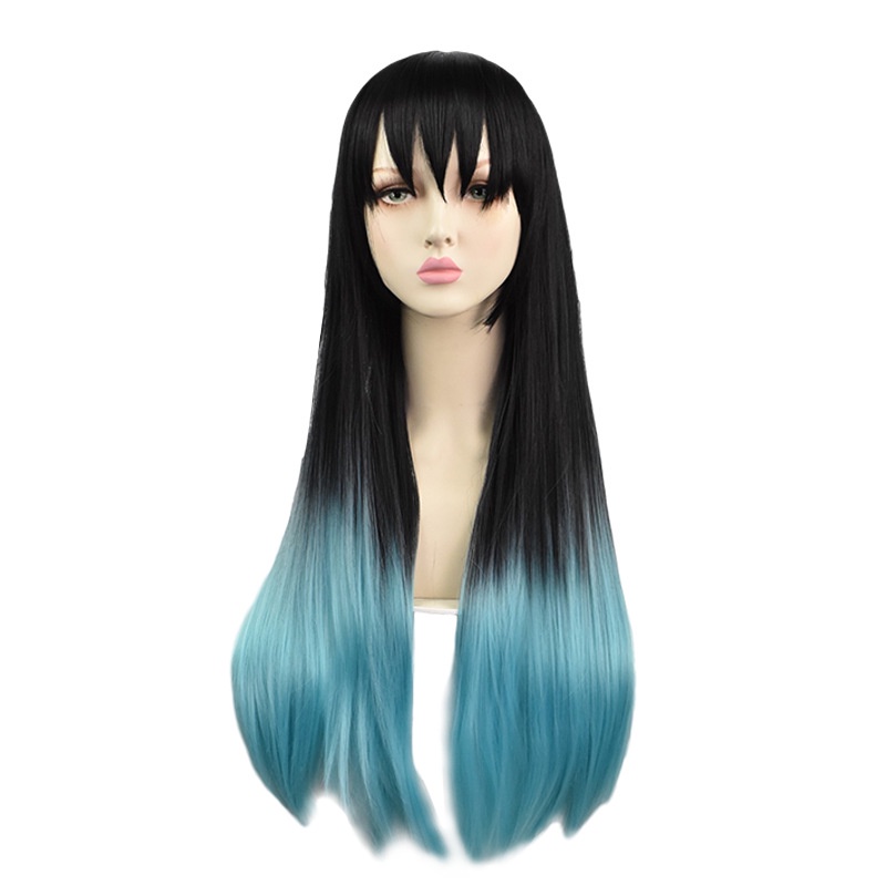 LOL-66 wig inosuke kimetsu no yaiba female version rambut palsu cosplay  demon slayer