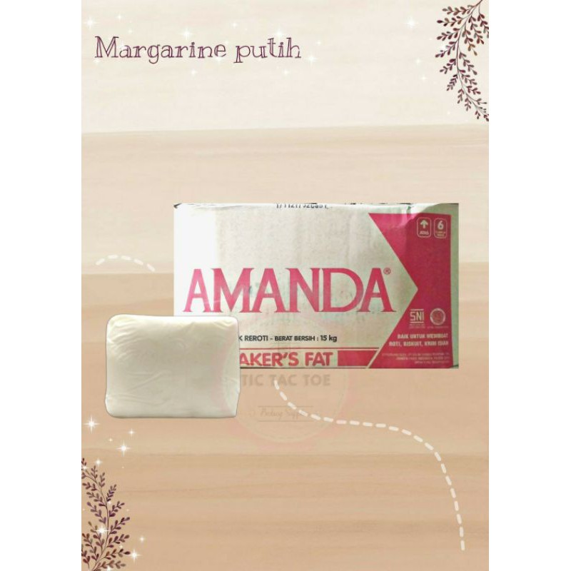 Amanda putih 500gr,Margarine putih, mentega putih