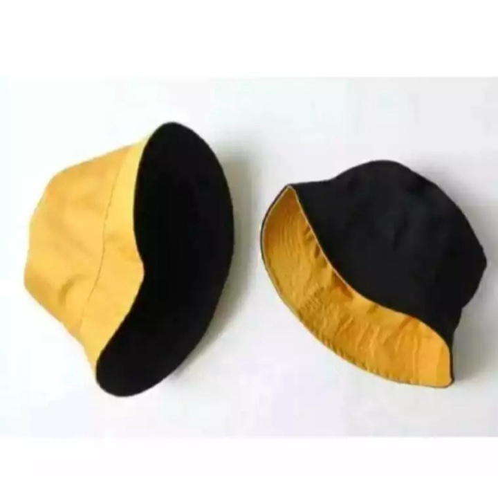 Topi Bucket polos Bolak balik  Terbaru