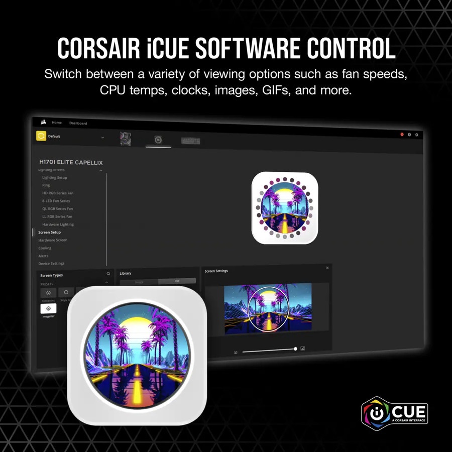 Corsair iCUE Elite CPU Cooler LCD Display Upgrade Kit - White