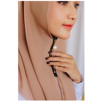 Hijab Instant Segiempat Zipper Daily Jilbab Resleting