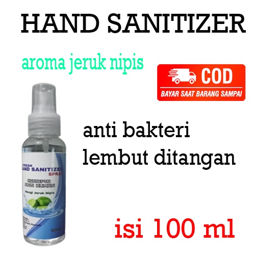 HAND SANITIZER CAIR KEMASAN SPRAY ISI 100 ML